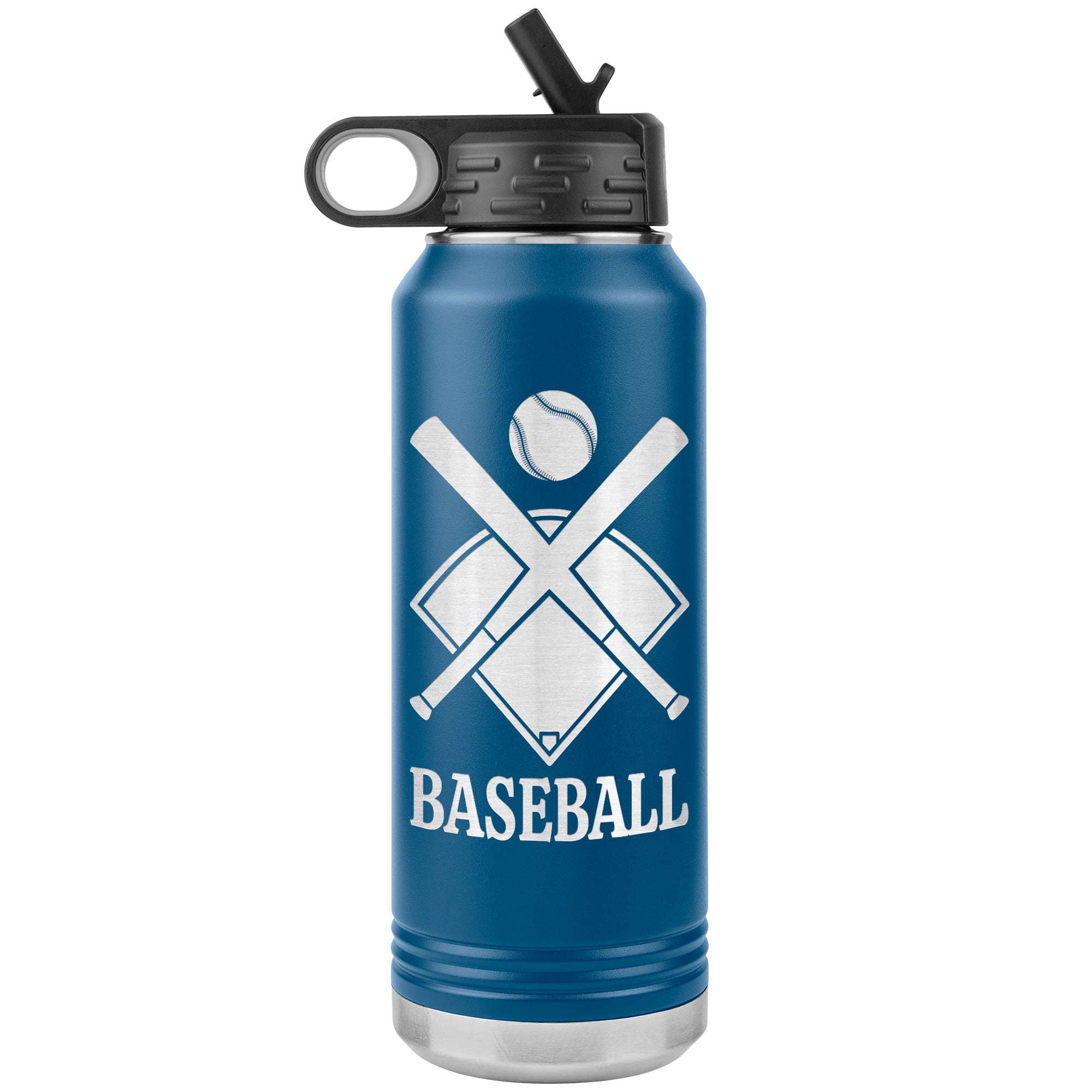 personalized baseball bottle blue 1