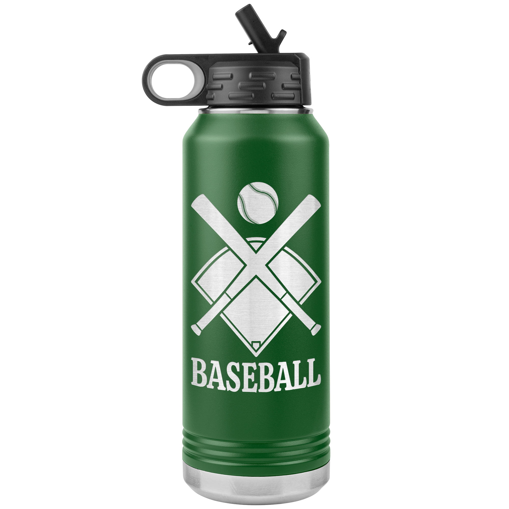 personalized baseball bottle green 1