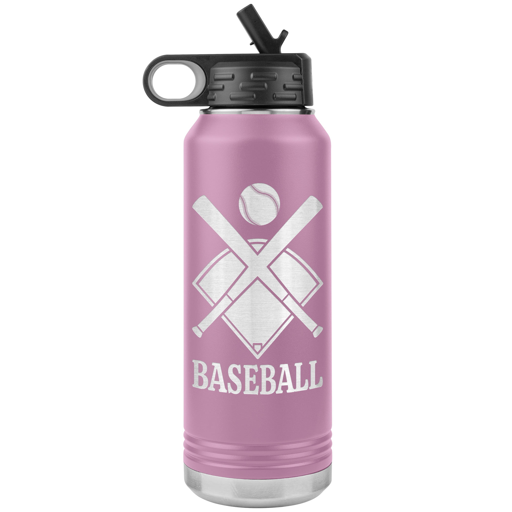 personalized baseball bottle light purple 1
