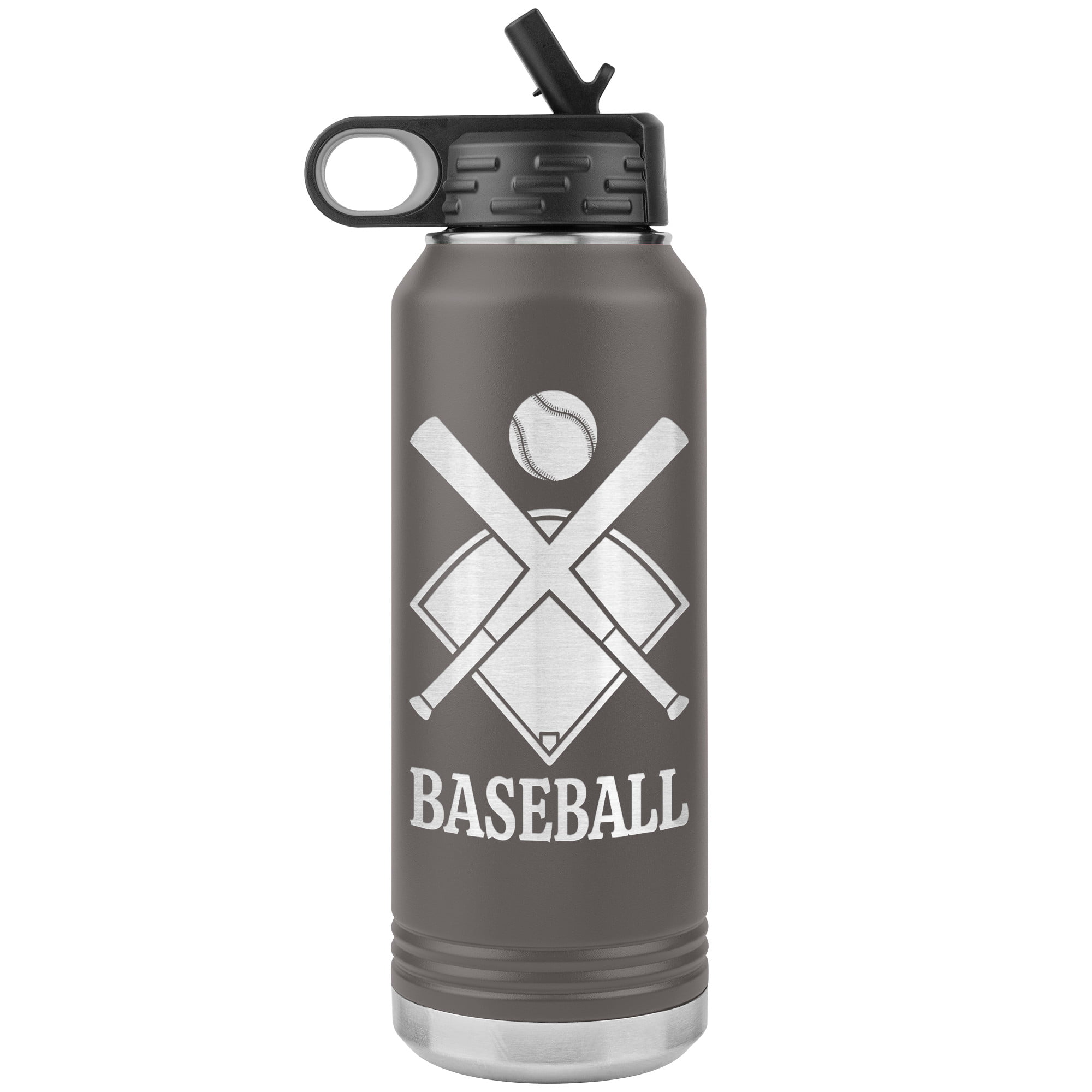personalized baseball bottle pewter 1