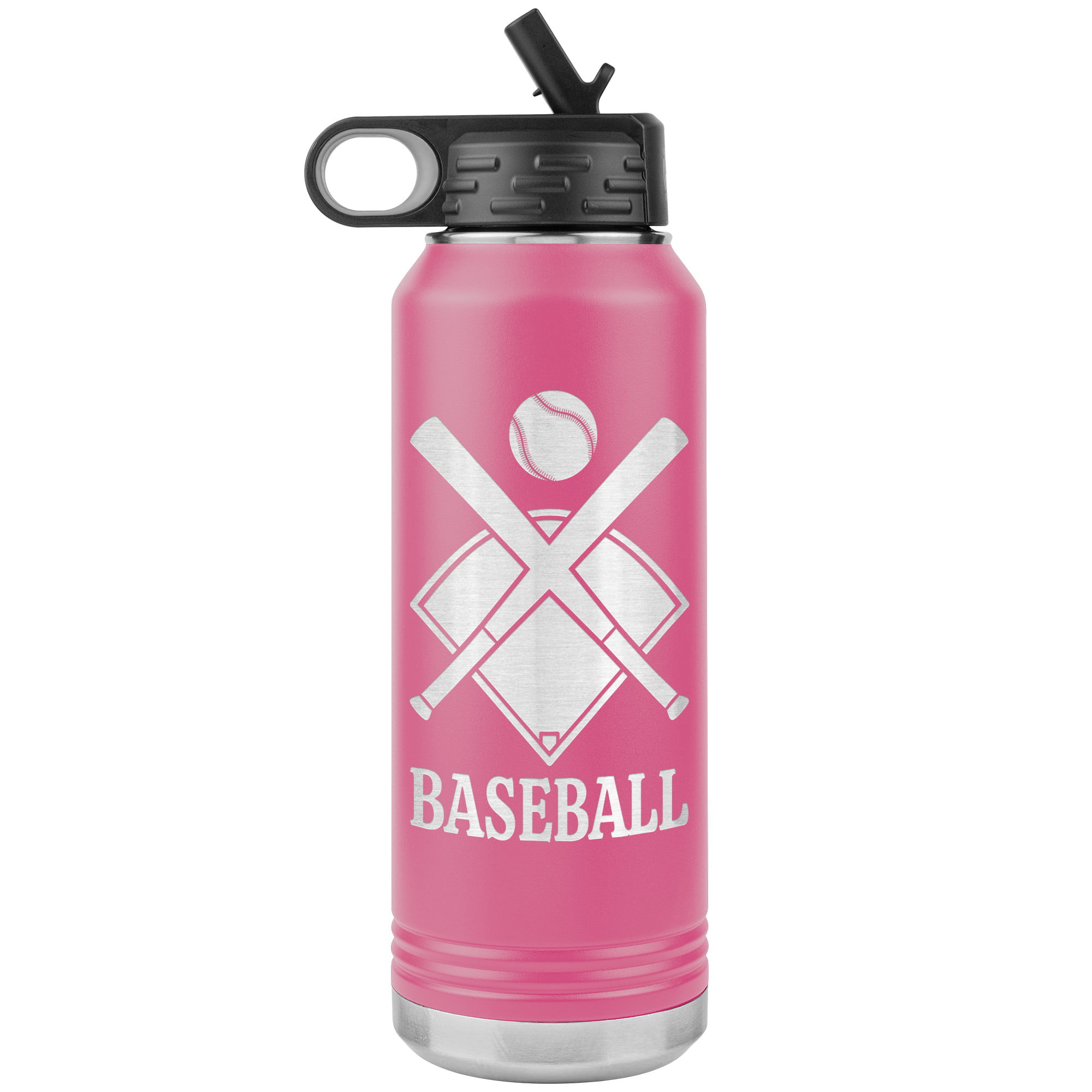 personalized baseball bottle pink 1