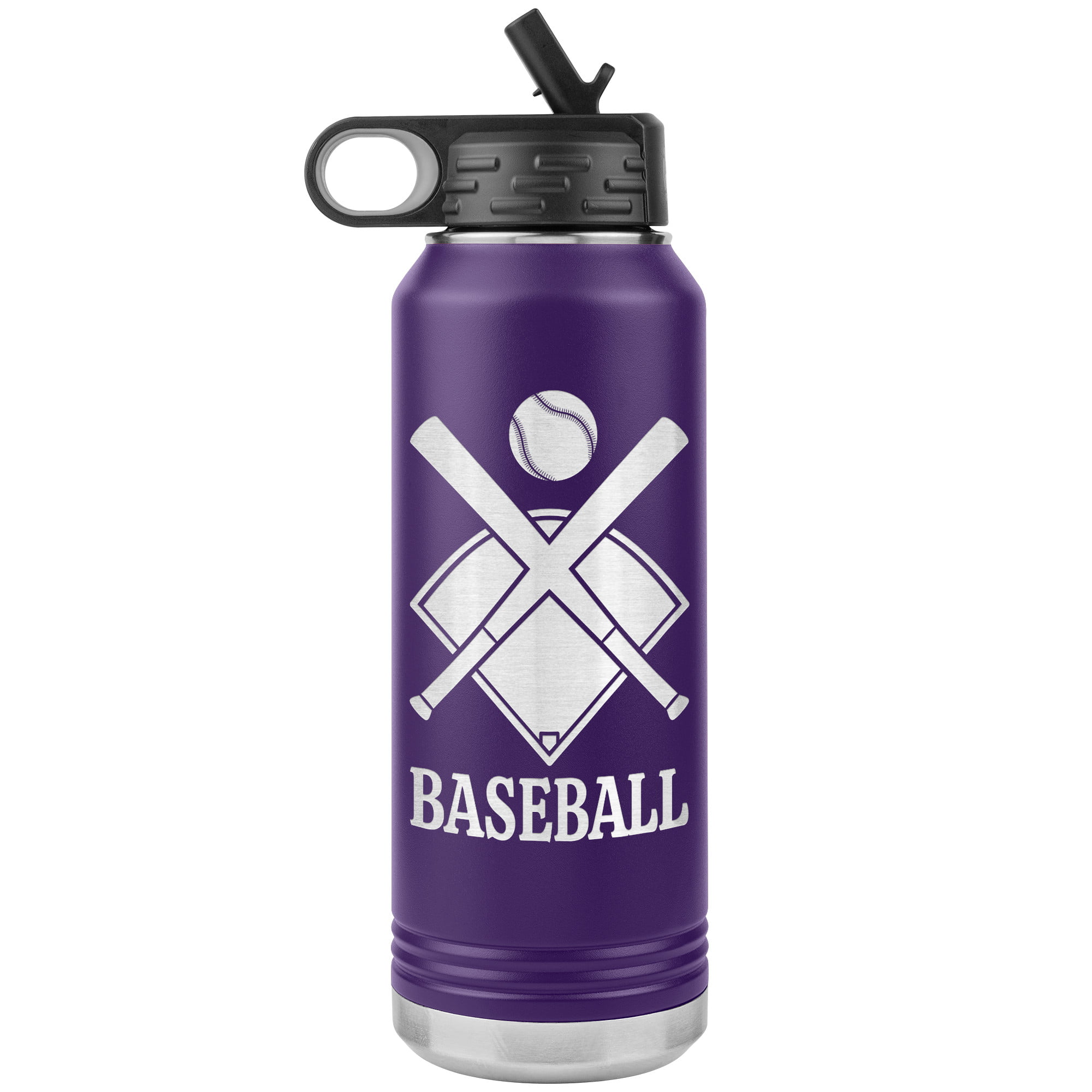 personalized baseball bottle purple 1