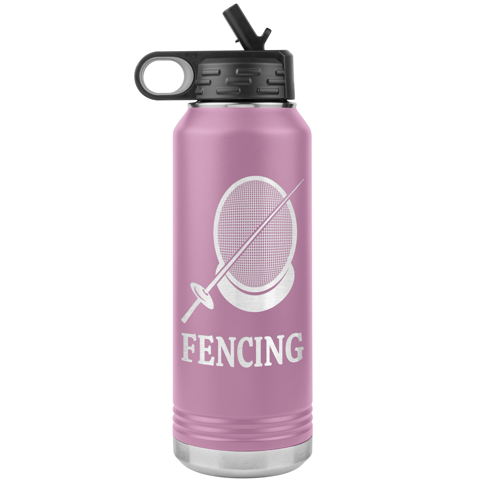 Fencing Mask Water Bottle Foil WB Tumbler LtPurple Mockup