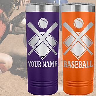 custom baseball tumbler