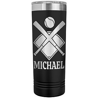 Softball/Baseball Skinny Tumbler 53 Personalized Baseball Tumbler with Player Name