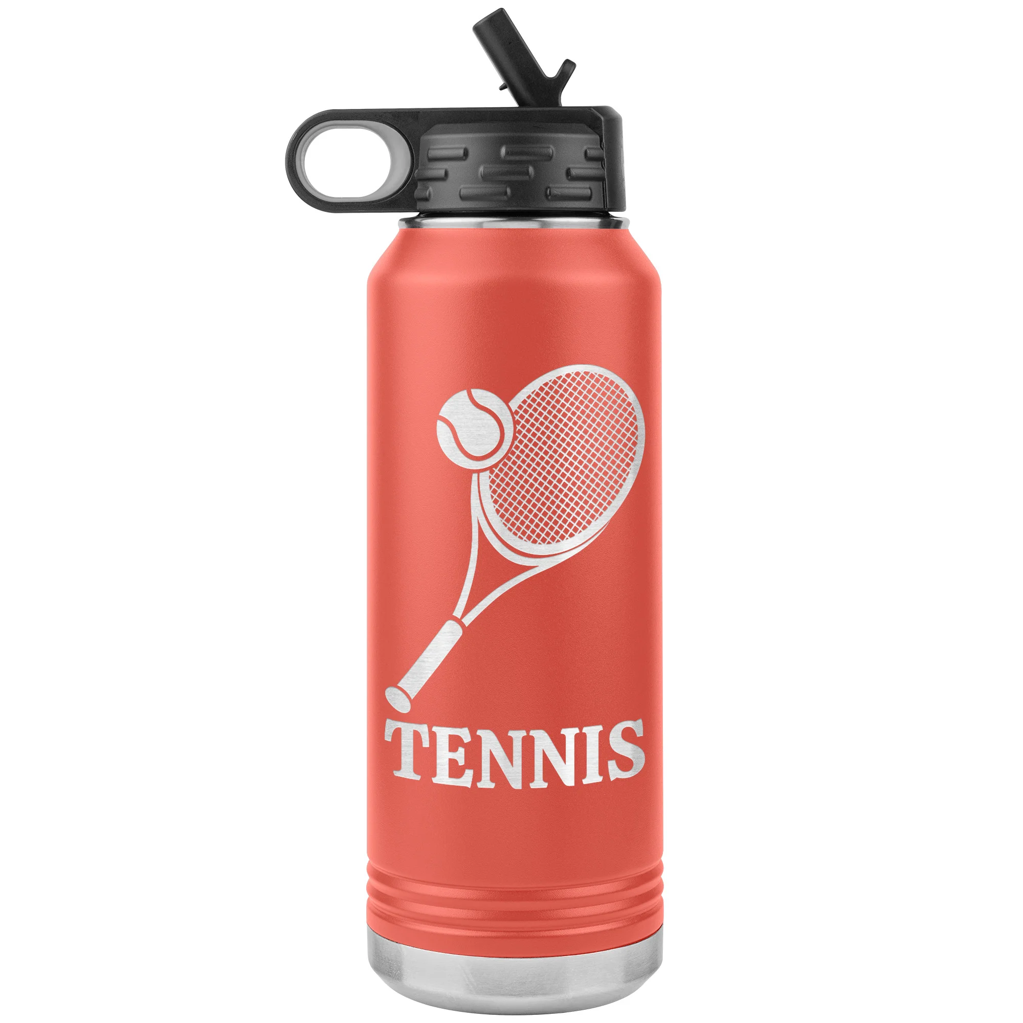 personalized tennis bottle coral