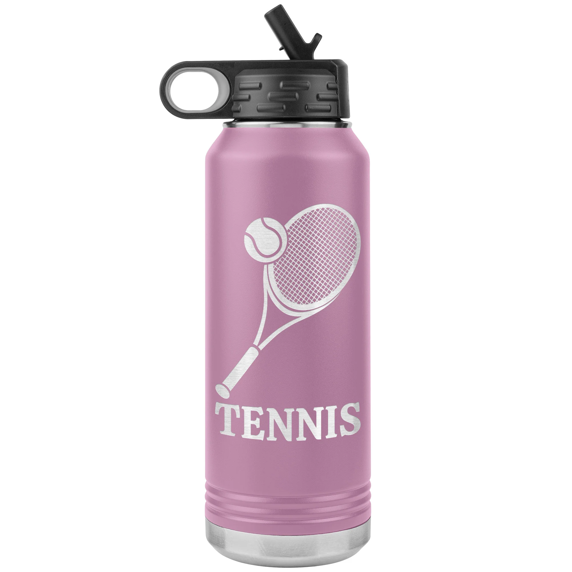 personalized tennis bottle light purple