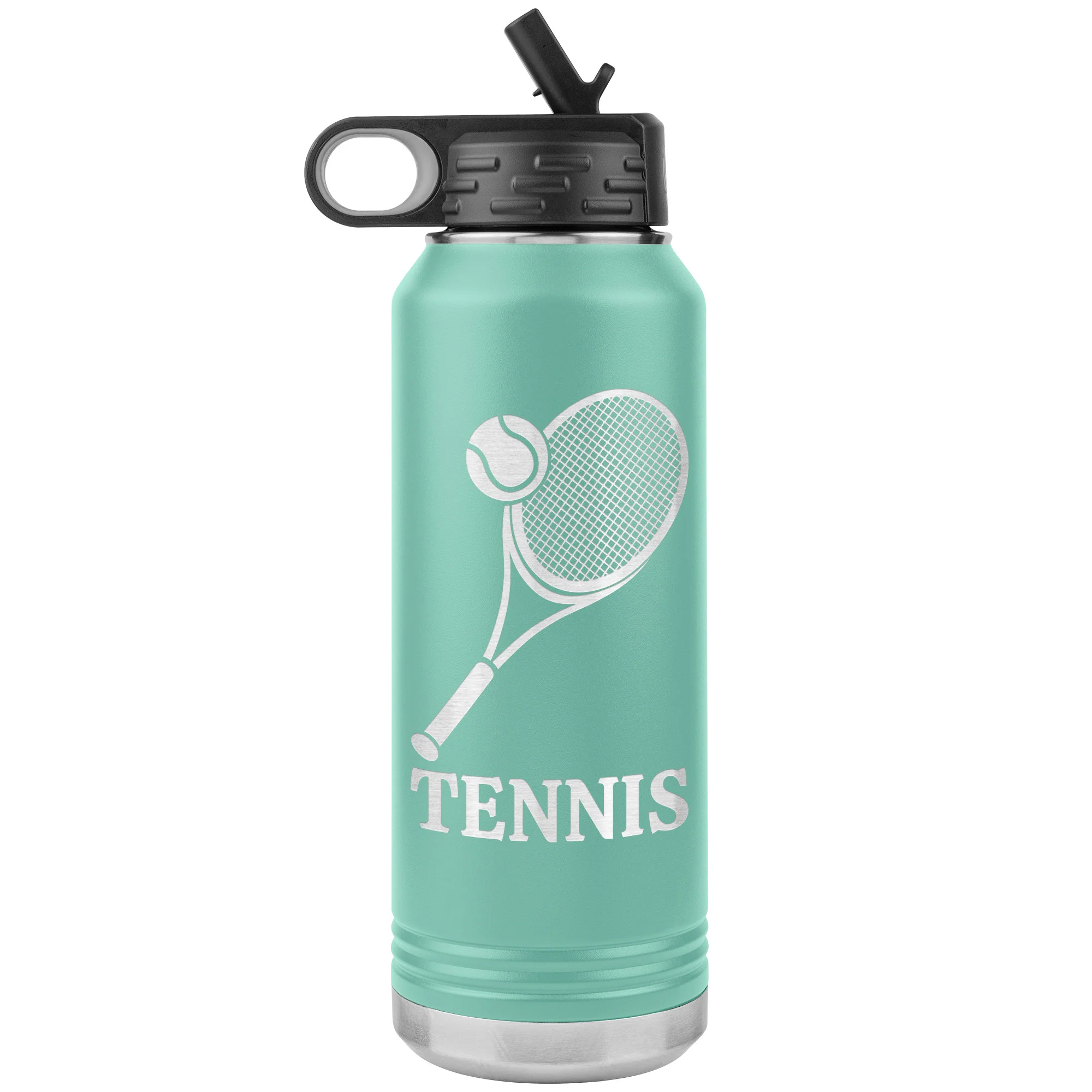 personalized tennis bottle teal