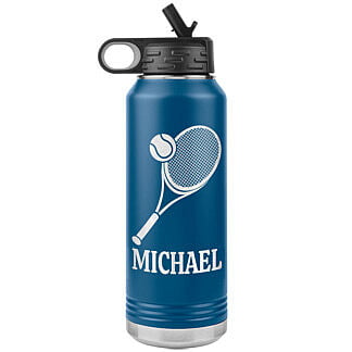 Tennis Water Bottle 53 Personalized Tennis Water Bottle with Player Name