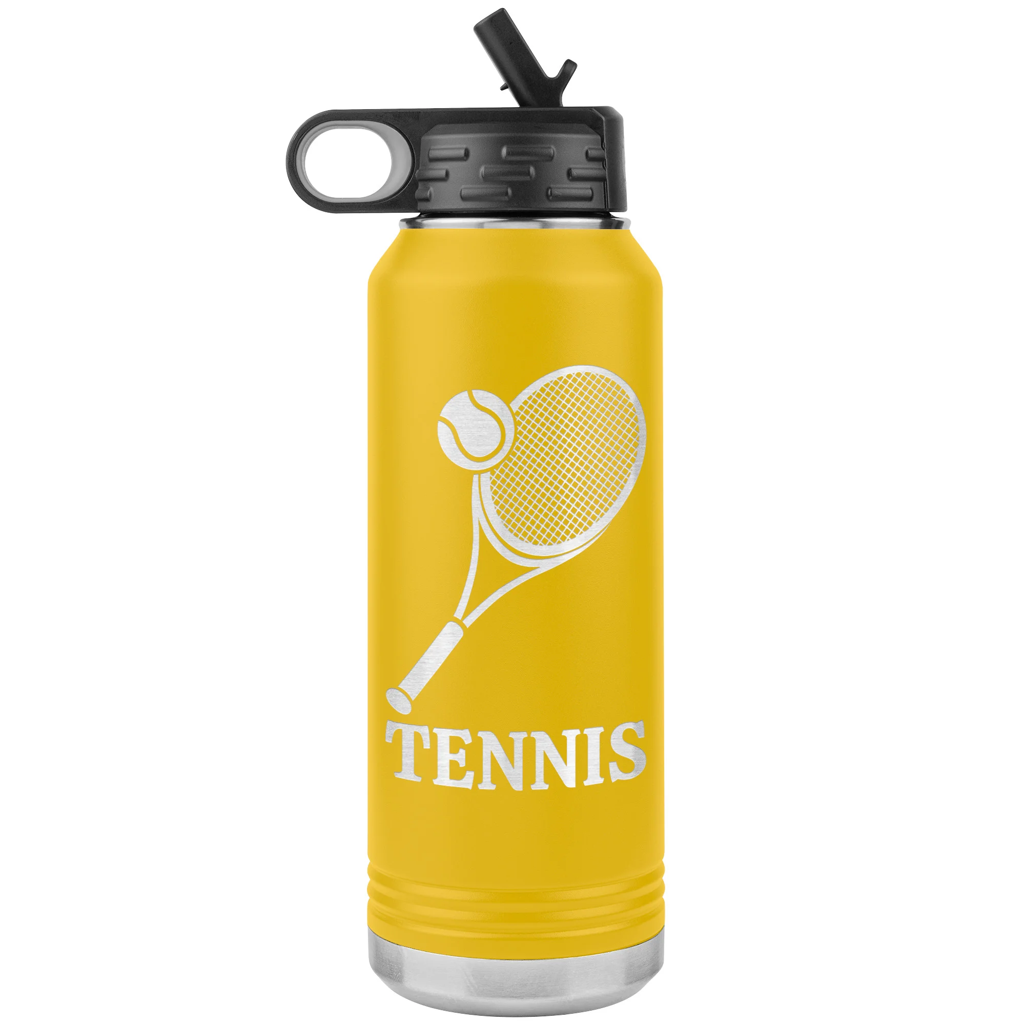 personalized tennis bottle yellow