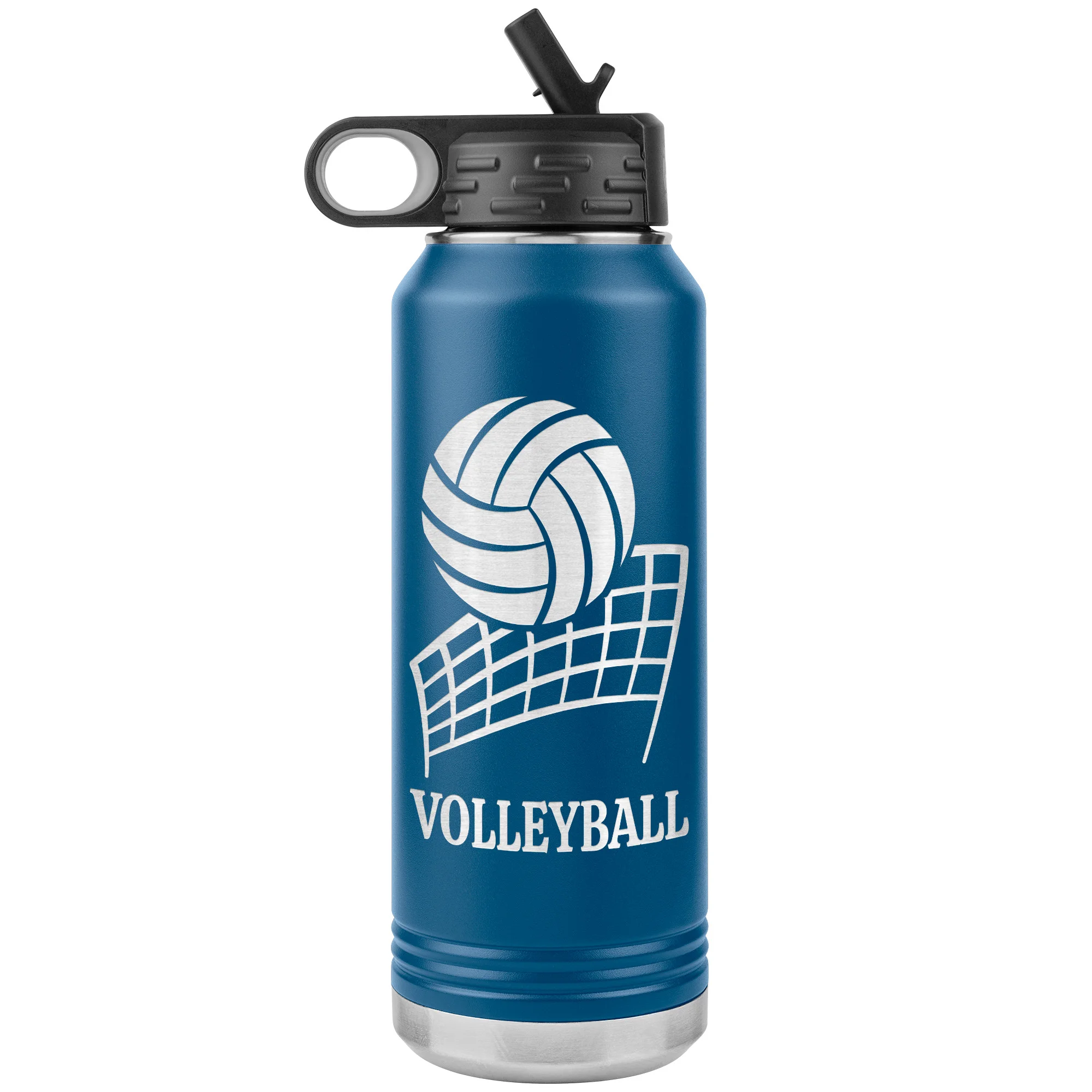 personalized volleyball bottle blue