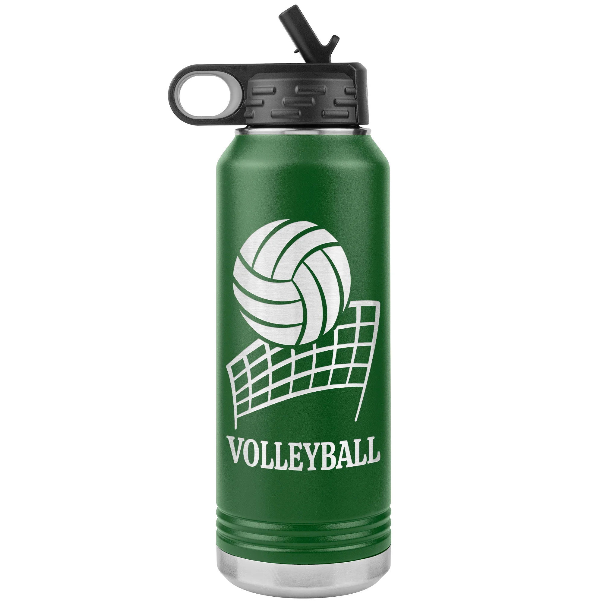 personalized volleyball bottle green