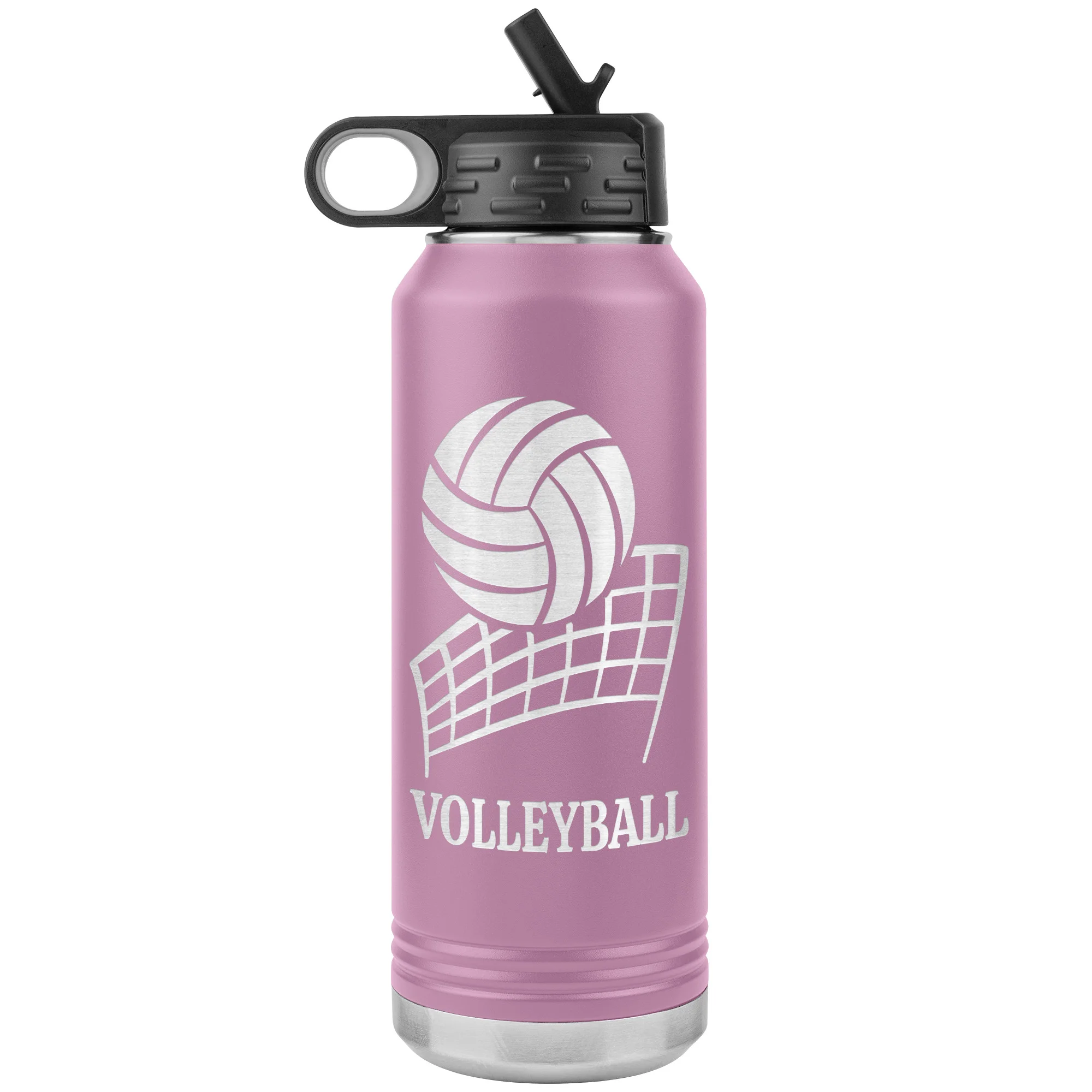 personalized volleyball bottle light purple
