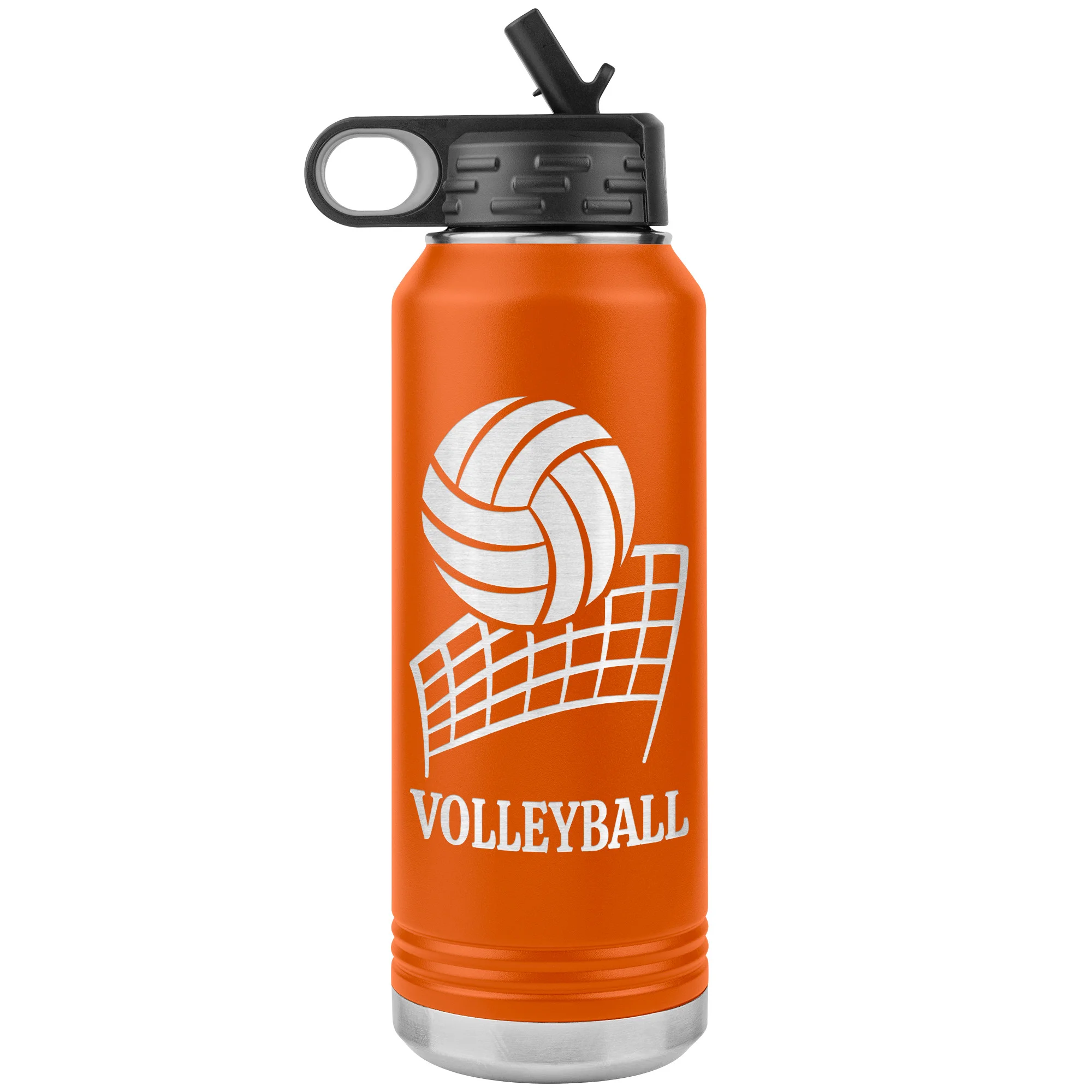 personalized volleyball bottle orange