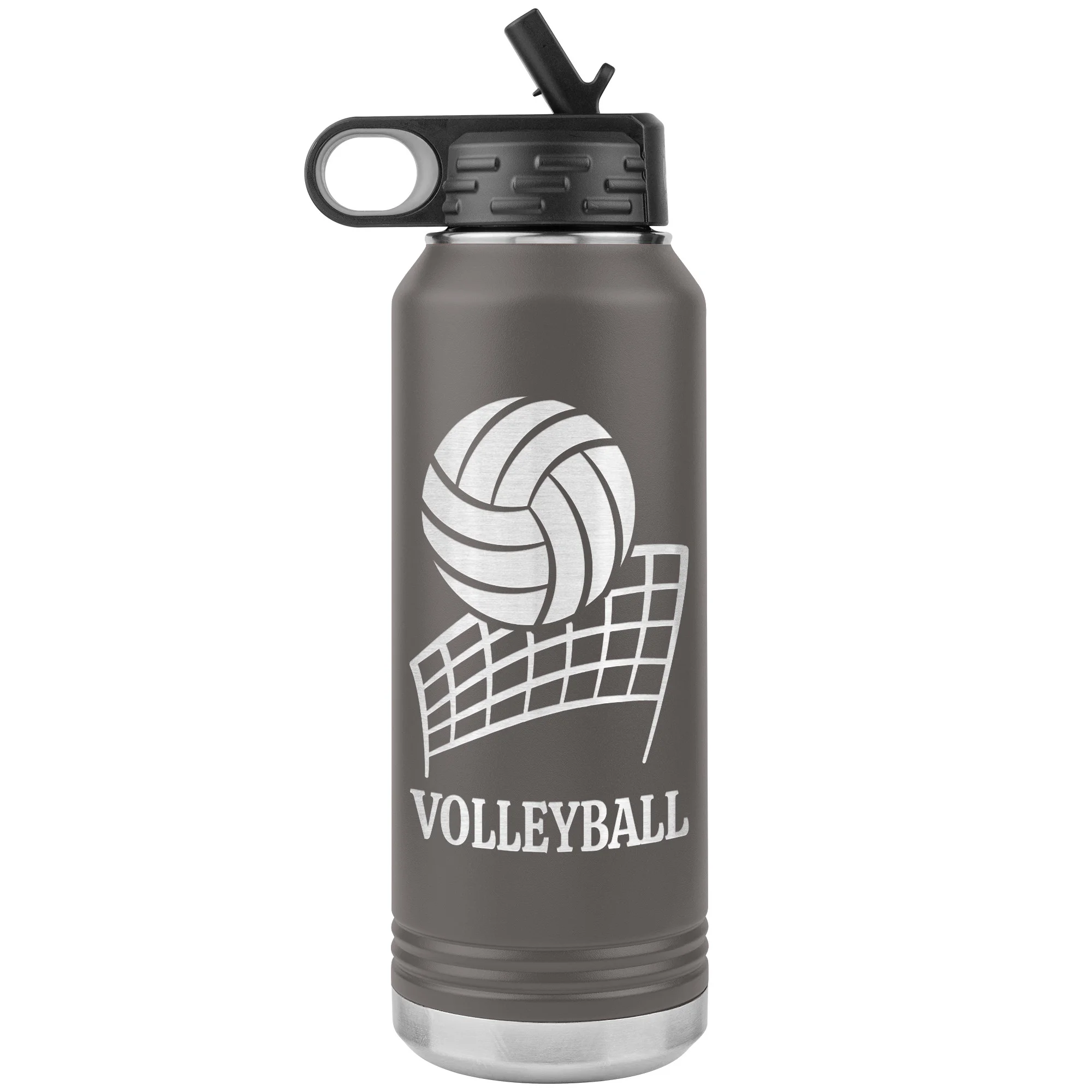 personalized volleyball bottle pewter