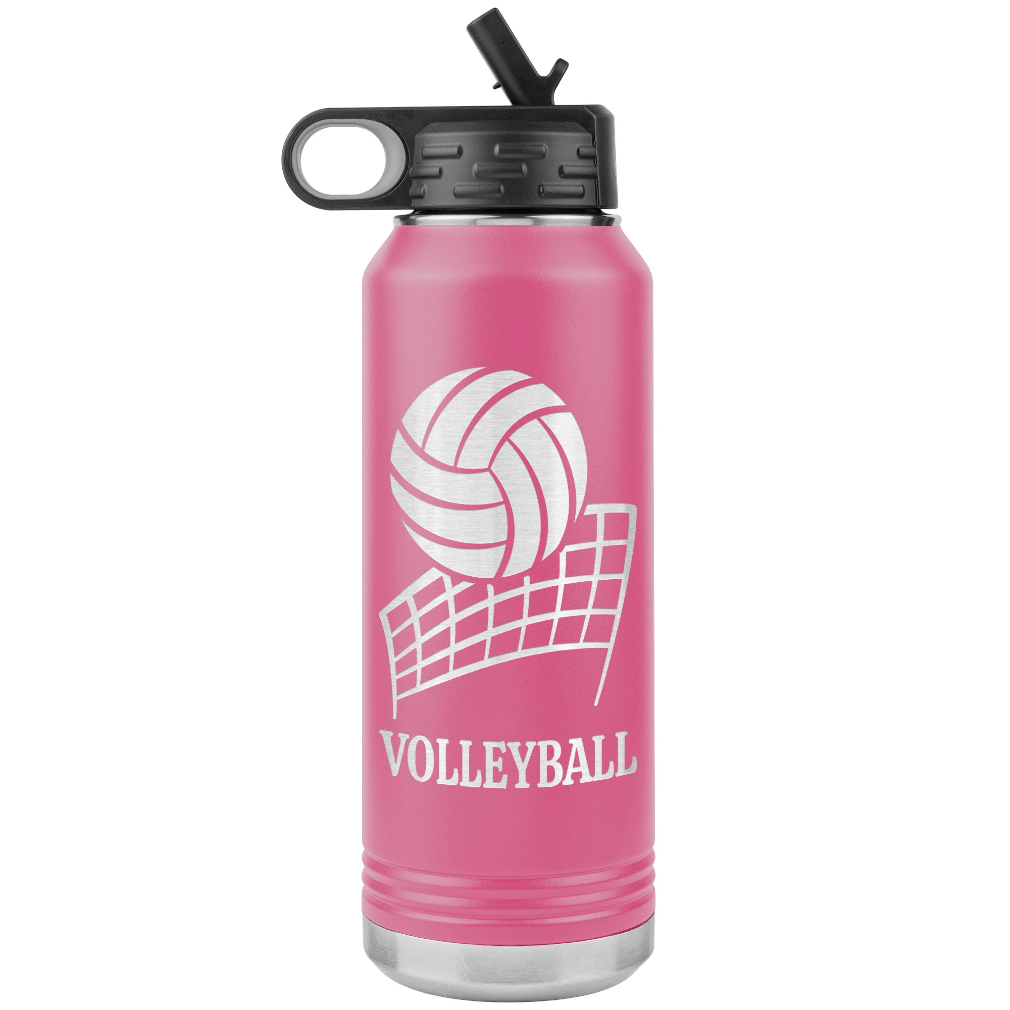 personalized volleyball bottle pink