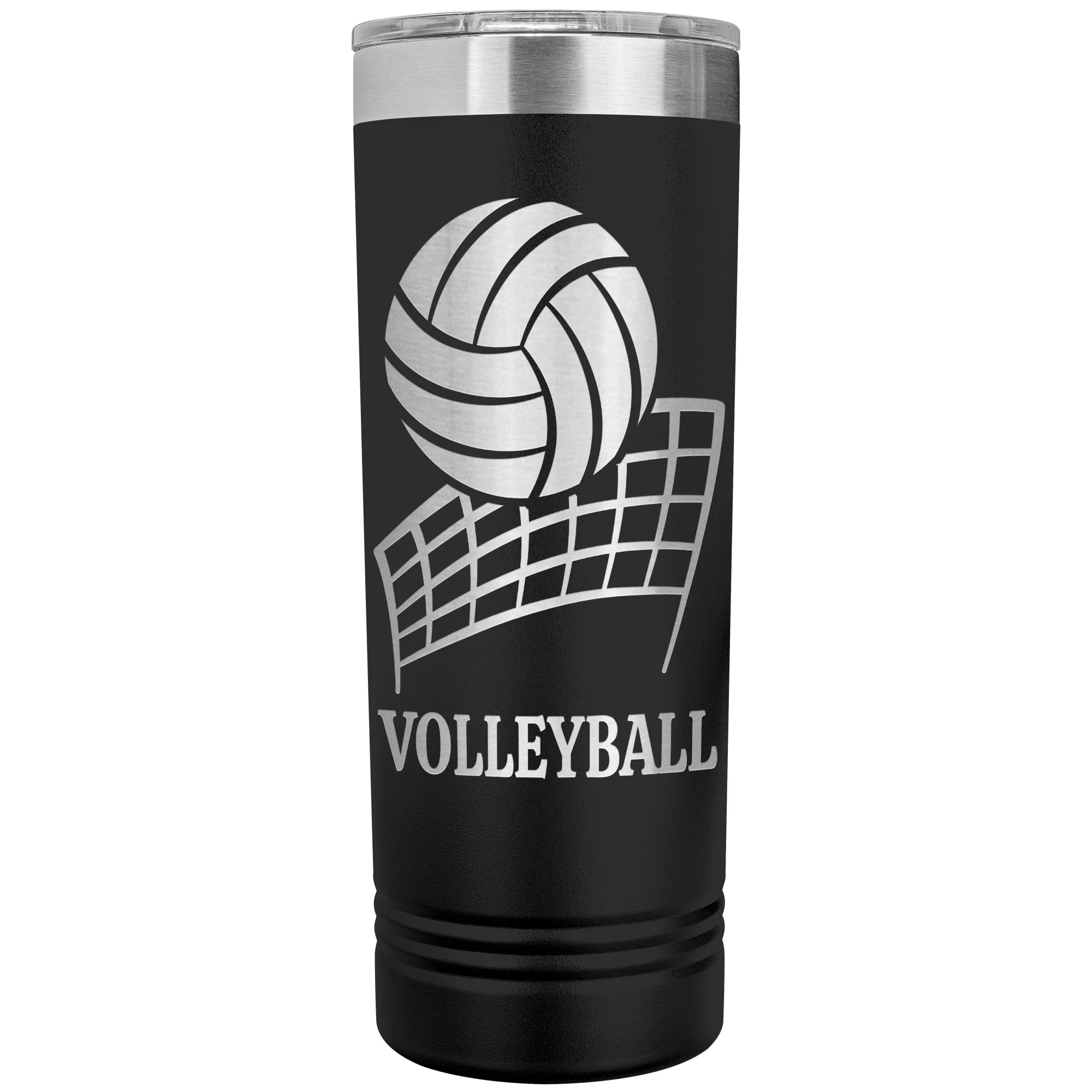 personalized volleyball tumbler black