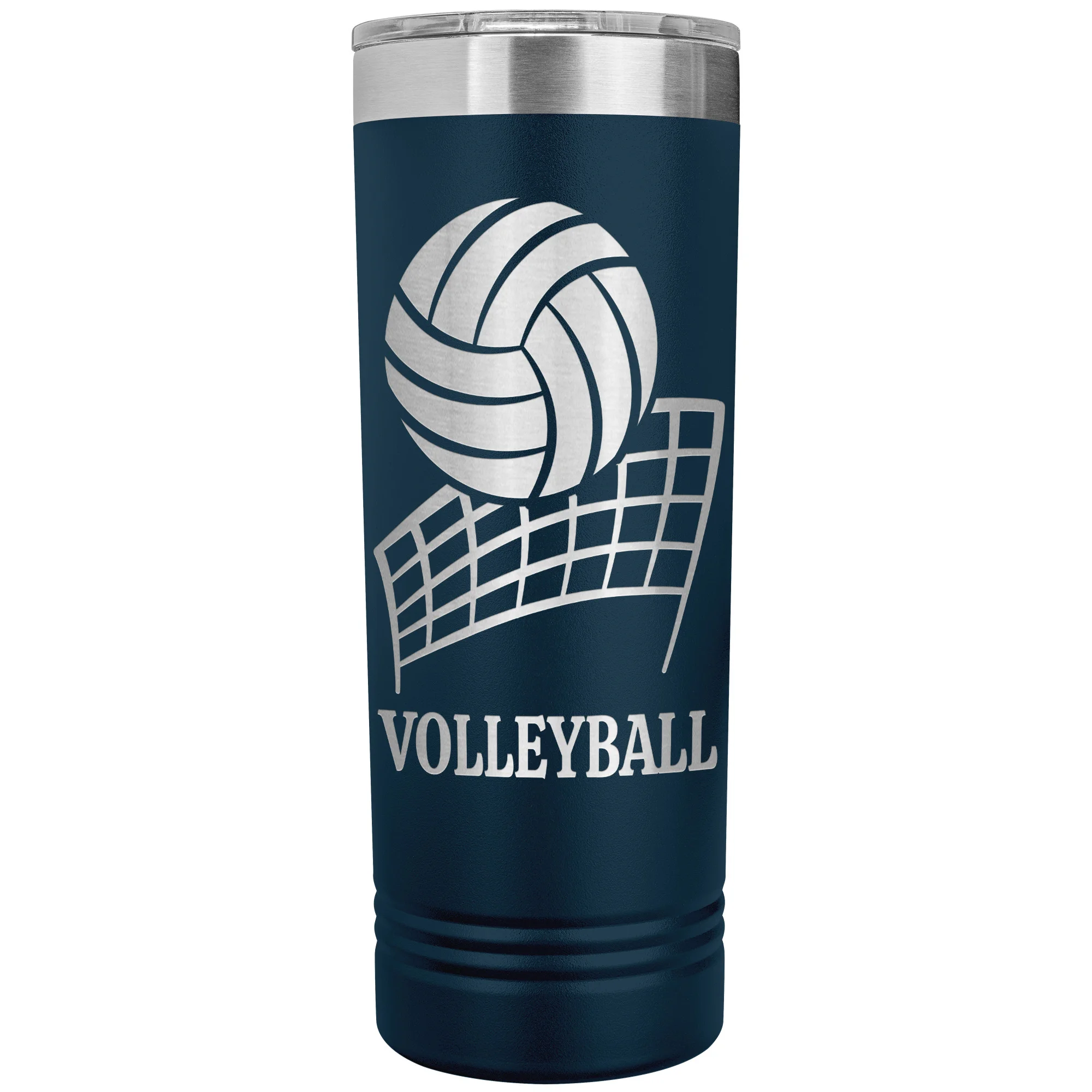 personalized volleyball tumbler navy