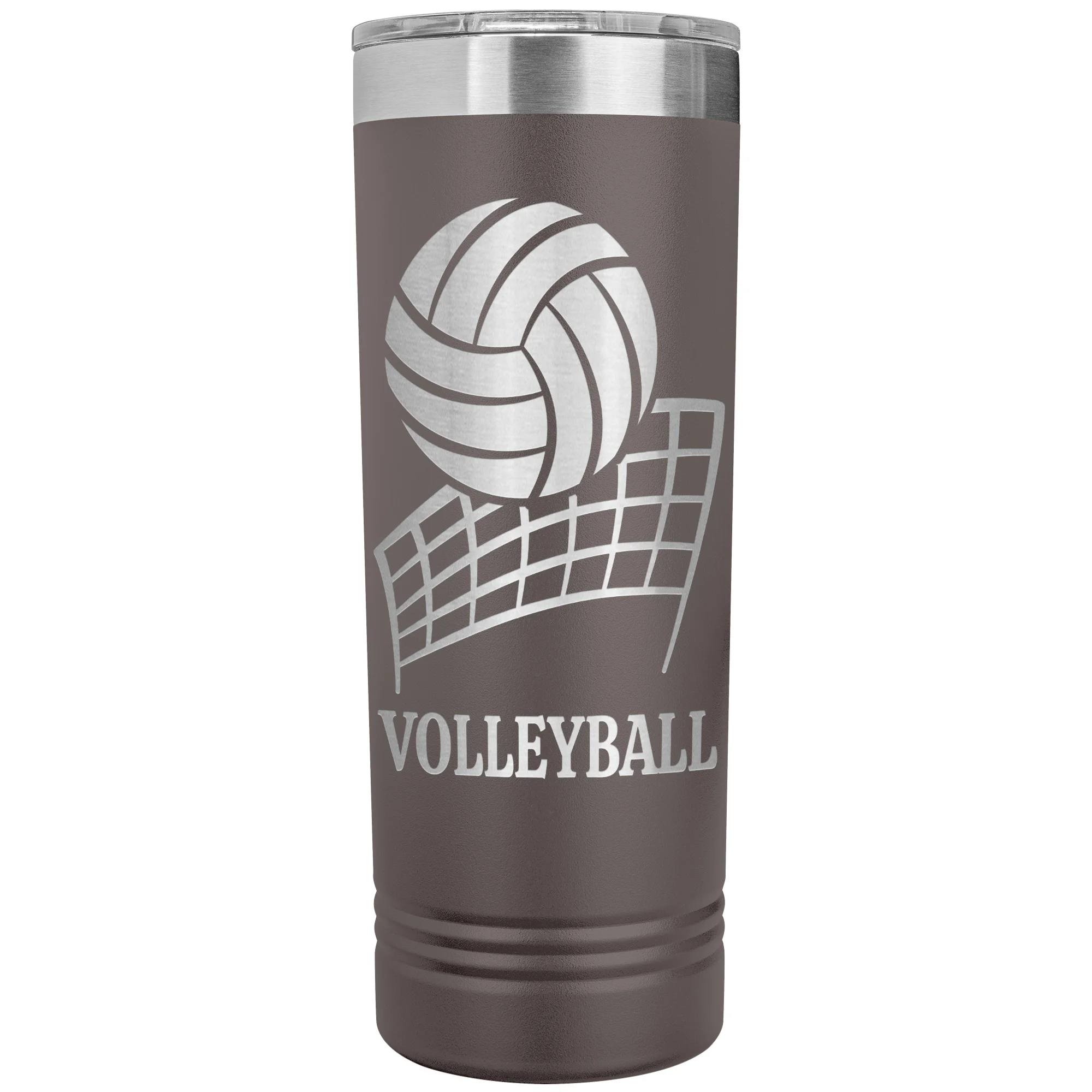 personalized volleyball tumbler pewter