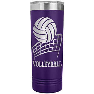 Volleyball Skinny Tumbler 52 Personalized Volleyball Stainless Steel Tumbler