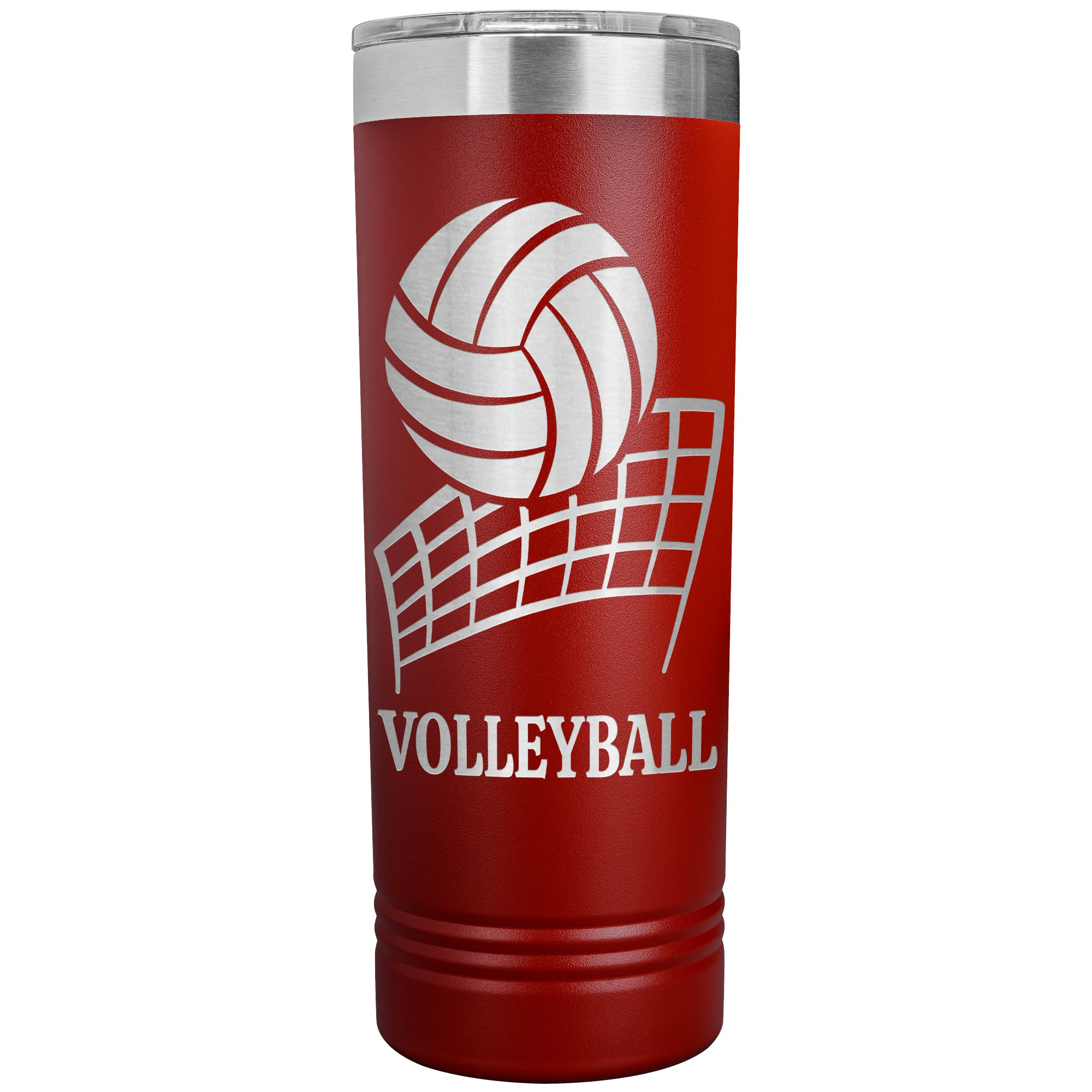 personalized volleyball tumbler red