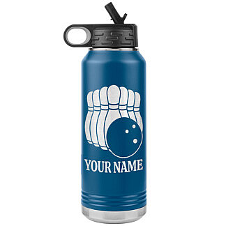 Personalized Bowling Water Bottle with Name