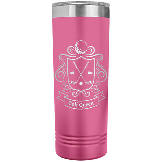 Golf Coat of Arms Skinny Tumbler 52 Golf Queen Tumbler Pink