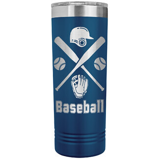 Baseball/Softball Gear Tumbler 54 Personalized Blue Softball or Baseball Tumbler with Custom Text