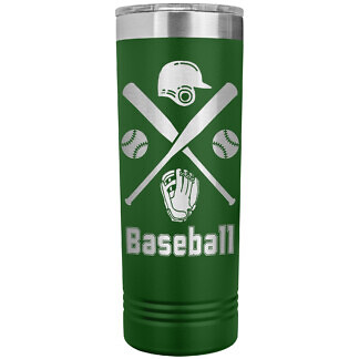 Baseball/Softball Gear Tumbler 53 Personalized Green Baseball Tumbler with Player Name