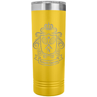Tennis Coat of Arms Tumbler 54 Personalized Tennis Tumbler with Custom Text
