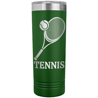 Tennis Skinny Tumbler 54 Personalized Tennis Tumbler with Custom Text