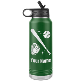 Baseball Bat & Glove Water Bottle 52 Stainless Steel Baseball Bat & Glove Water Bottle