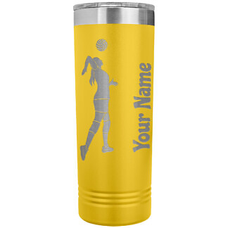 Volleyball Girl Tumbler 54 Personalized Volleyball Girl Tumbler with Custom Text