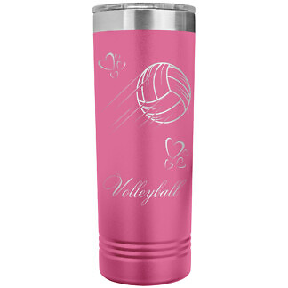 Volleyball Love Tumbler 54 Volleyball Love Tumbler with Custom Text for Volleyball Coach