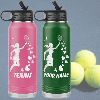 tennis love water bottle