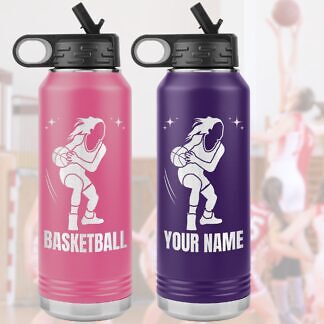 basketball water bottle for girls and women